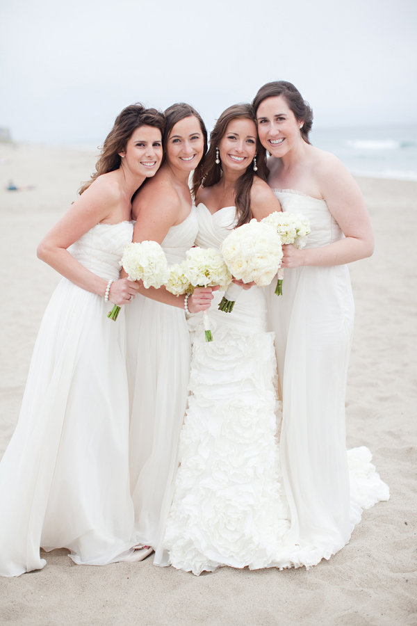 Beautiful ALine Sweetheart White Chiffon Long Bridesmaid Dress on Luulla
